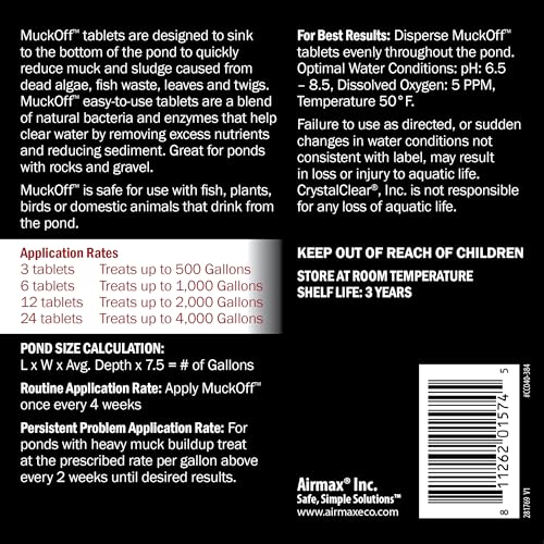 CrystalClear MuckOff 24 Tablets Sludge Remover