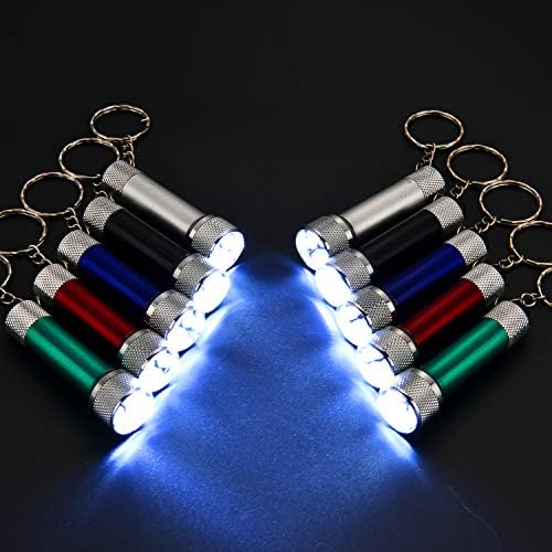 Honoson 30 pcs Mini LED Flashlight Keychain 5 Bulb Portable