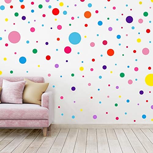 Zonon 264 Piece Polka Dot Wall Sticker Decor