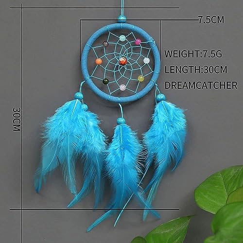 Green Dream Catcher Wall Hanging Decor with Feathers