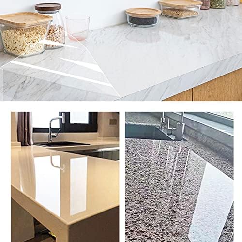 Snkxu Clear Contact Paper 157x787 Inches Waterproof Kitchen Backsplash Covering