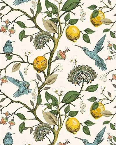 Blue Bird Fresh Lemon Peel and Stick Wall Mural