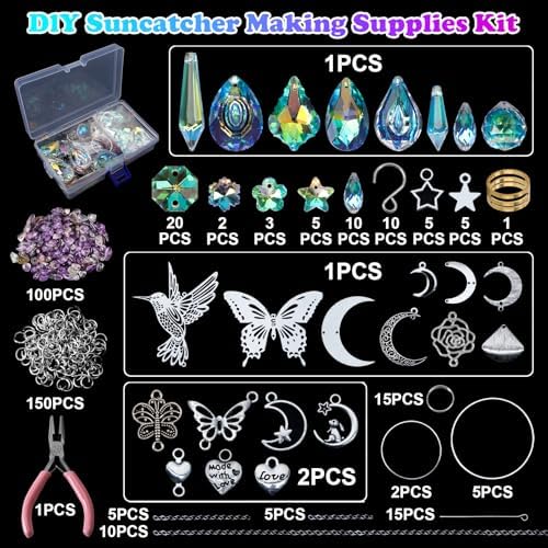 HYBEADS 400 Pcs Suncatcher Making Kit