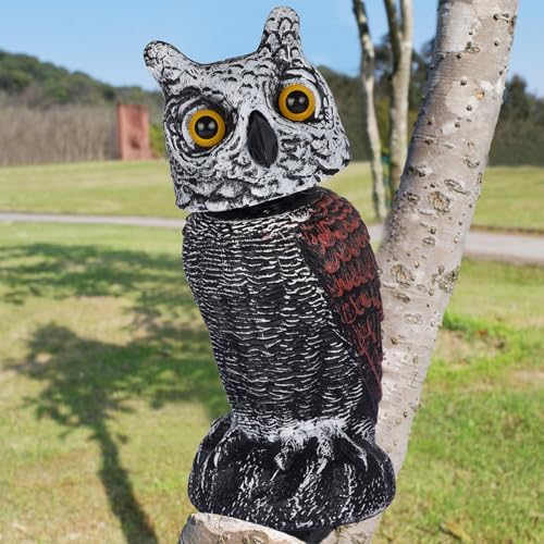 Hausse 3 Pack Horned Owl Bird Scarecrow Set