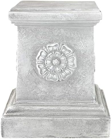 Design Toscano English Rosette Garden Plinth Base Statue Riser Large 13 Inch