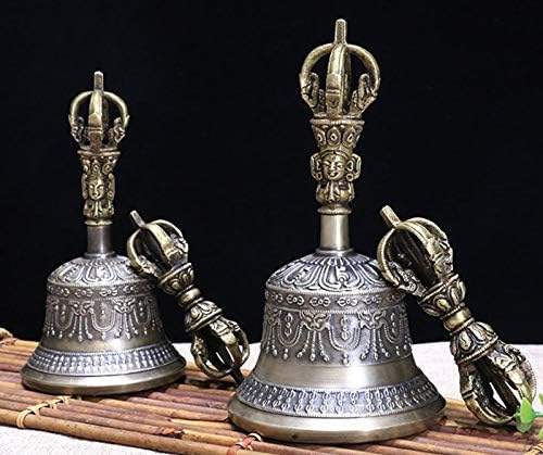 Feng Shui Tibetan Buddhist Antique Copper Bell and Dorje