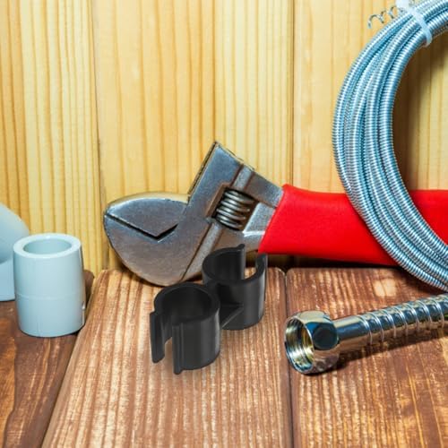 HEALEEP Dustpan Broom Connection Buckle - 4PCS Plastic Double Pipe Clamp for Easy Installation