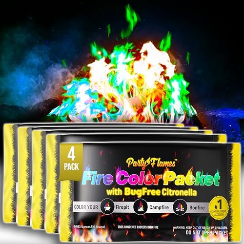 Fire Color Changing Packets with Citronella 4 Pack - Campfire Magic