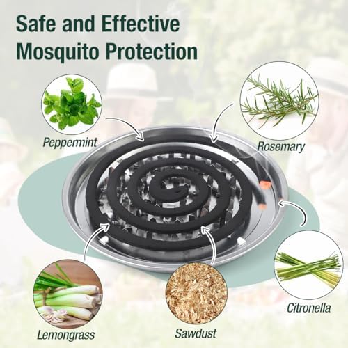 20 Pack Mosquito Repellent Coils Citronella Bug Repellent for Indoor Outdoor Use