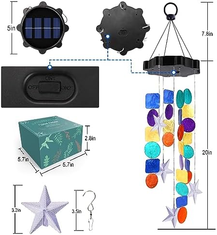 Magical Solar Shell Wind Chimes for Outdoor Decor