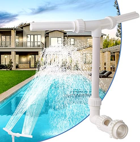 Swimming Pool Waterfall Fountain with 2 Heads - Cool Warm Water Decor