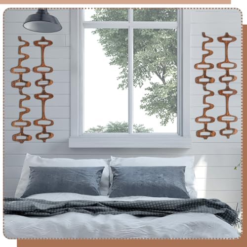 Wenqik 8 Pack 3D Wall Panels Decor Brown