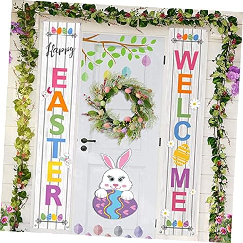 Easter Porch Sign Banner Door Decor Welcome Sign