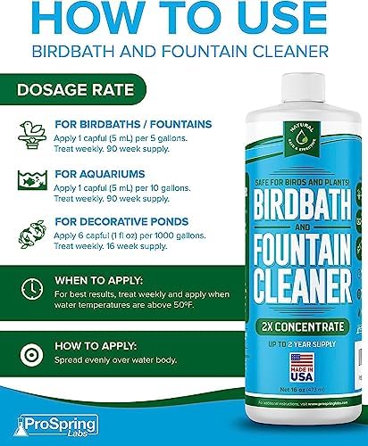 ProSpring Labs Bird Bath Fountain Cleaner 16 oz