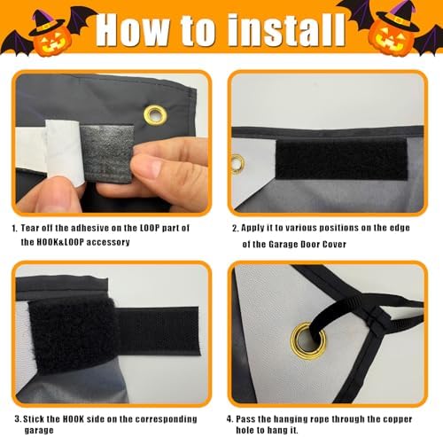 Spooky Halloween Garage Door Banner 7x16 Ft
