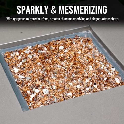 Skyflame High Luster Fire Glass 10 Pounds 14 Inch Copper Reflective