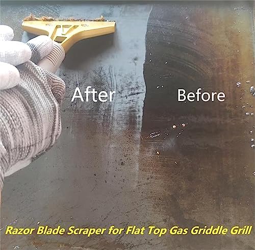 4-Inch Razor Blade Scraper with 20PCS Metal Blades and Safety Gloves
