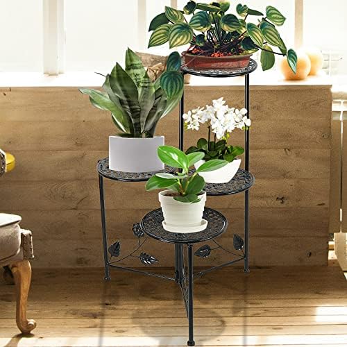 NAKUPE 3 Tier Plant Stand for Indoor Outdoor Use