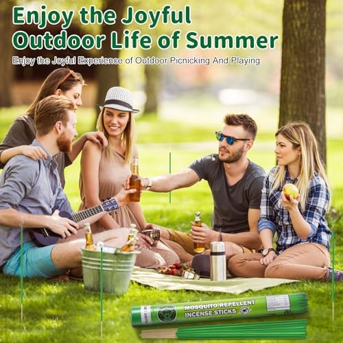 Mosquito Repellent Incense Sticks - 60 Pack for Outdoor Use