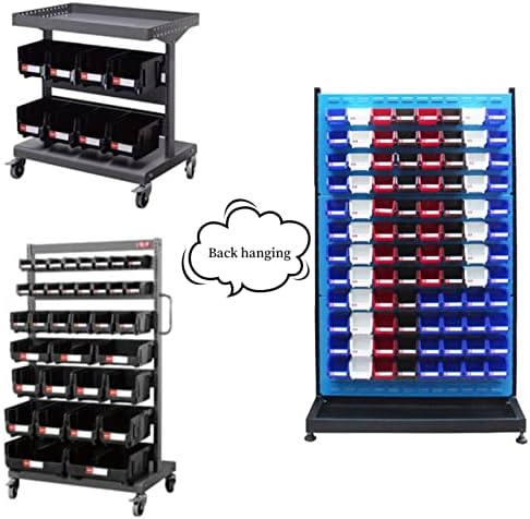 PeHui Stackable Storage Bins for Screws and Office Supplies Blue 6Pack