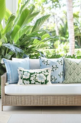 Hofdeco Premium Baby Blue Hydrangea Throw Pillow Cover 20x20
