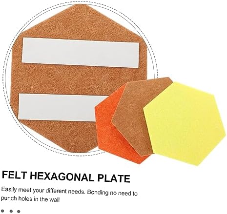 BESPORTBLE 10pcs Hexagonal Felt Bulletin Board Decor Tiles