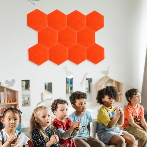 12pcs Felt Bulletin Boards Soundproofing Mats for Classroom Home Use