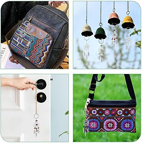 Pandahall 16Pcs Dream Catcher Crystal Charms Wall Hanging Decor