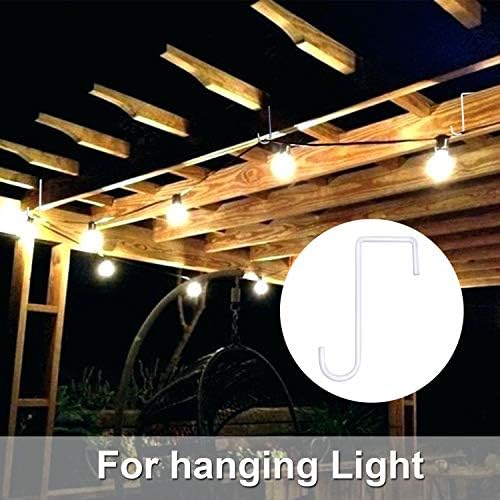 ESFUN 6 Pack 2x6 Inch Vinyl Fence Hooks for Hanging Lights Plants Bird Feeders Pool Equipment