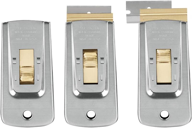 WEUPE Razor Blade Scraper Set with 5 Blades for Car Decals Stickers Glass and Paint