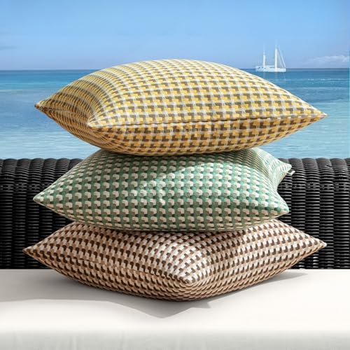 MIULEE 2 Pack Waterproof Outdoor Pillow Covers