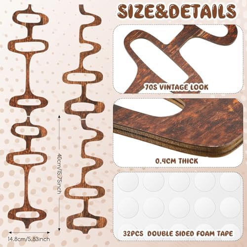 Wenqik 8 Pack 3D Wall Panels Decor Brown