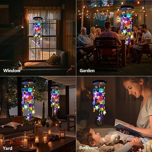 Magical Solar Shell Wind Chimes for Outdoor Decor