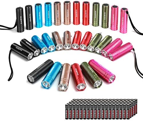 EverBrite 30-Pack Mini Flashlight Set with Lanyard and Batteries