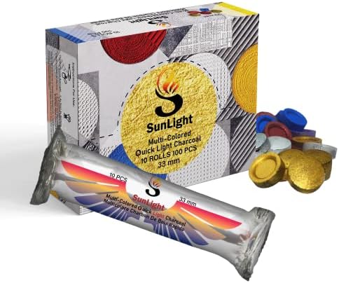 Sunlight Charcoal Tablets for Incense - Pack of 100