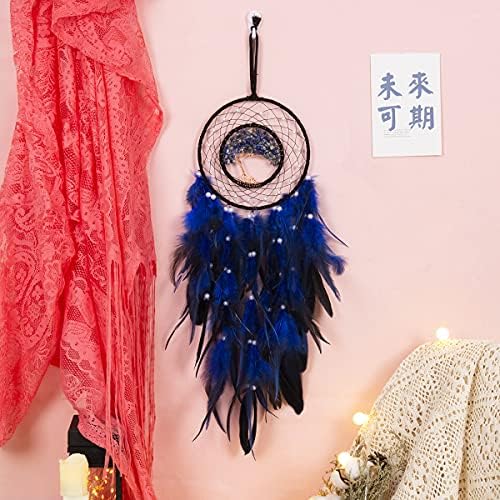 Dream Catcher with Healing Crystal Stone Blue