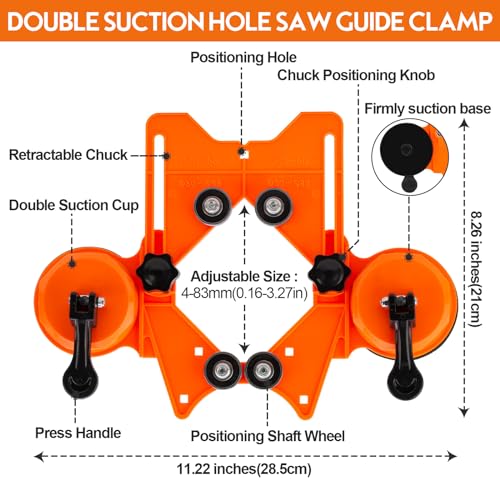 THINKWORK Diamond Drill Bits Hole Saw Set 12 PCS for Tile Glass Ceramic Marble Porcelain