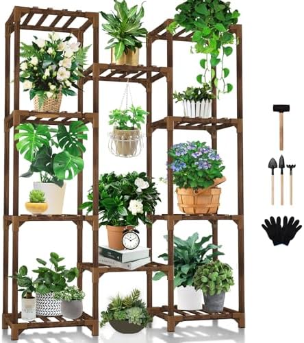 Uneedem 10 Tier Plant Stand for Indoor Outdoor Use