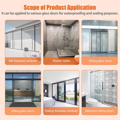 Frameless Shower Door Silicone Seal Strip 6mm 14 F Type