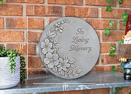 NAT Jules Flower Blossom Stepping Stone 12 Inch Cast Resin