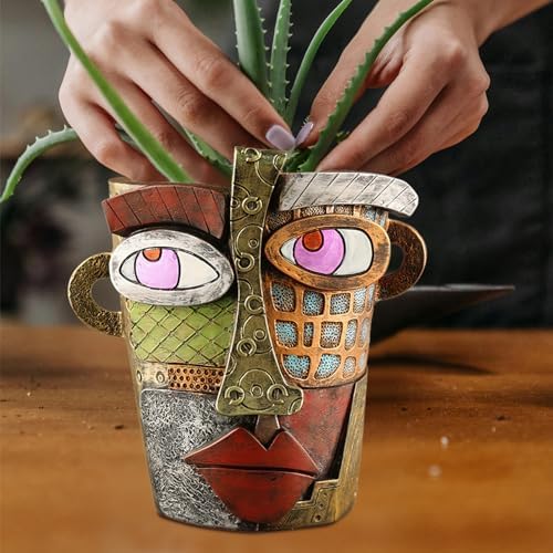 Abstract Face Planters Pots - Classic Design