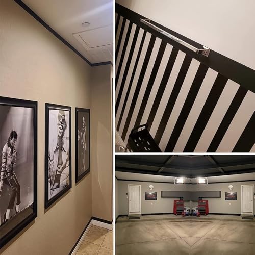 10M Black Wood Grain PVC Waterproof Wall Border Decor