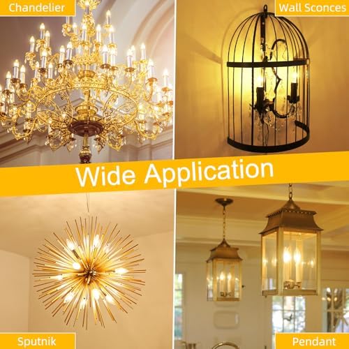 GvvooHome E12 Candelabra LED Bulb 40W Equivalent 12 Pack
