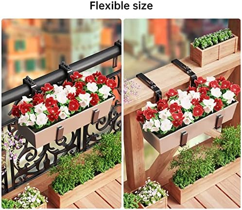 YM 6PCS Heavy Duty Adjustable Window Box Brackets