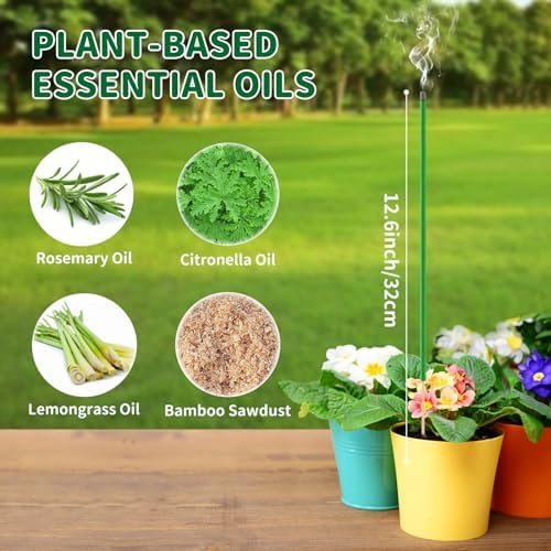 Mosquito Repellent Incense Sticks - 60 Pack for Outdoor Use