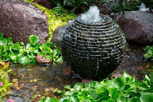 Aquascape Stacked Slate Sphere Fountain 18 Inch