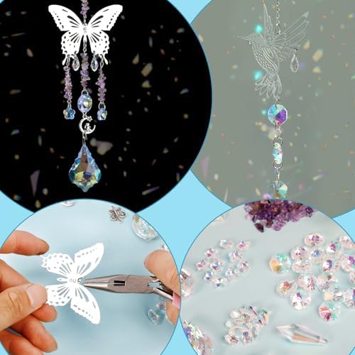 HYBEADS 400 Pcs Suncatcher Making Kit