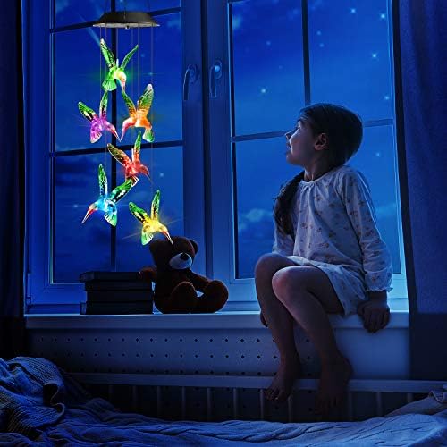 Toodour Solar Wind Chime with Color Changing LED Lights