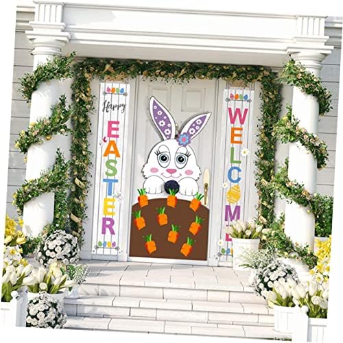 Easter Porch Sign Banner Door Decor Welcome Sign