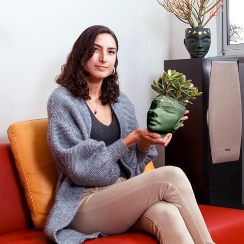 Bossa Linda Head Planter - 7 Inch Green Serena Design